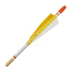 MAC Dawn Traditional Wooden Arrows - 5/16" 11 MAC Dawn Traditional Wooden Arrows - 5/16" -Merlin Archery Shop merlin dawn traditional wooden arrows yellow 7